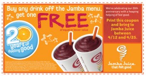 Jamba Juice 20th Anniversary