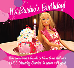 free ice cream with barbie
