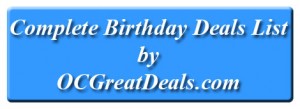 free birthday deals list