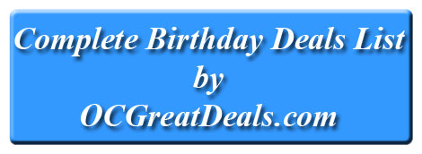 free birthday deals list