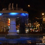 plaza at night
