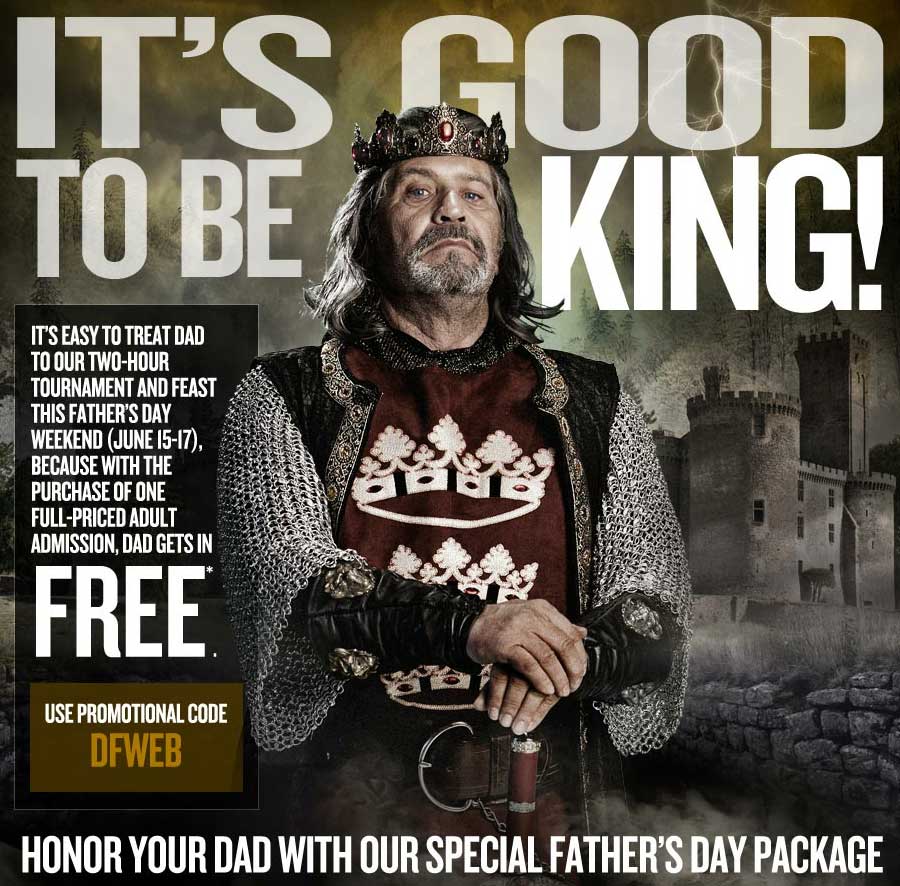 Medieval Times Special Deal for Father’s Day Weekend OC Great Deals